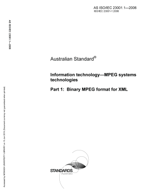 AS ISO/IEC 23001.1-2006