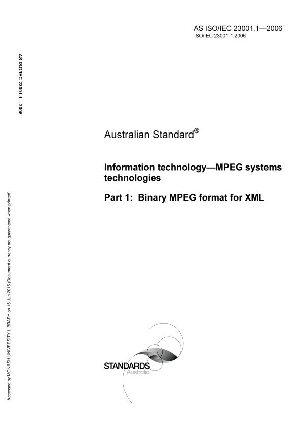 AS ISO/IEC 23001.1-2006