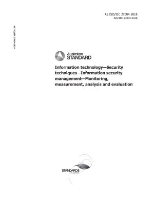 AS ISO/IEC 27004:2018