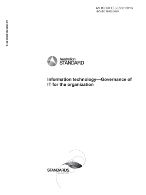 AS ISO/IEC 38500:2016