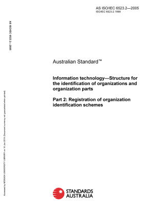 AS ISO/IEC 6523.2-2005