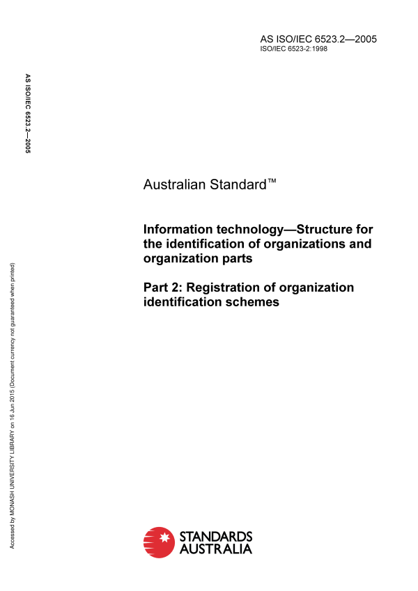 AS ISO/IEC 6523.2-2005