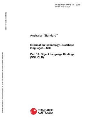 AS ISO/IEC 9075.10-2005