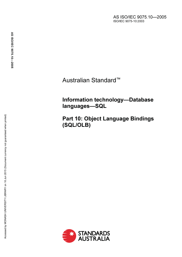 AS ISO/IEC 9075.10-2005
