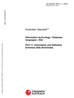 AS ISO/IEC 9075.11-2005