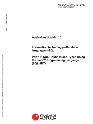 AS ISO/IEC 9075.13-2005