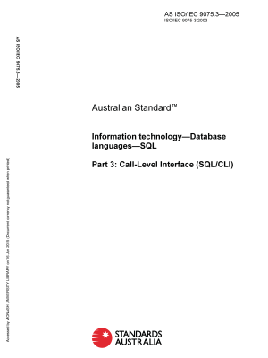 AS ISO/IEC 9075.3-2005