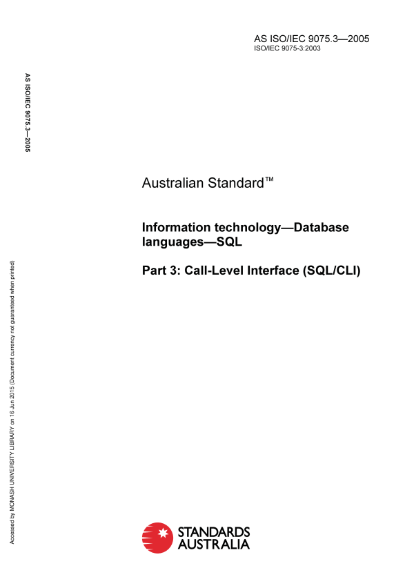AS ISO/IEC 9075.3-2005