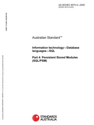 AS ISO/IEC 9075.4-2005