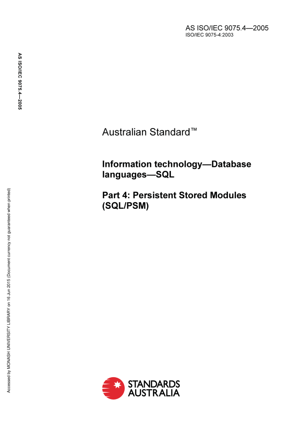 AS ISO/IEC 9075.4-2005