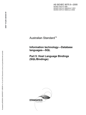 AS ISO/IEC 9075.5-2005