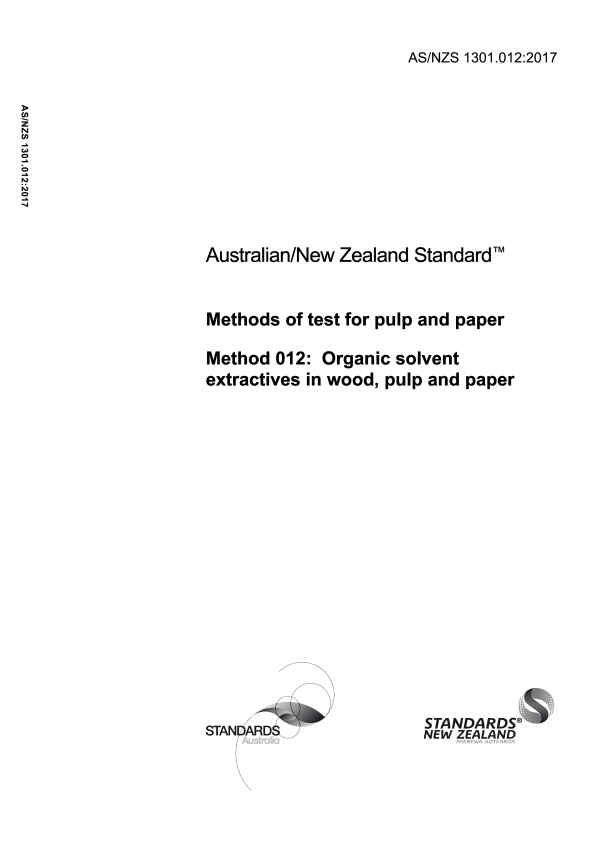 AS/NZS 1301.012:2017 AS/NZS 1301.012:2017