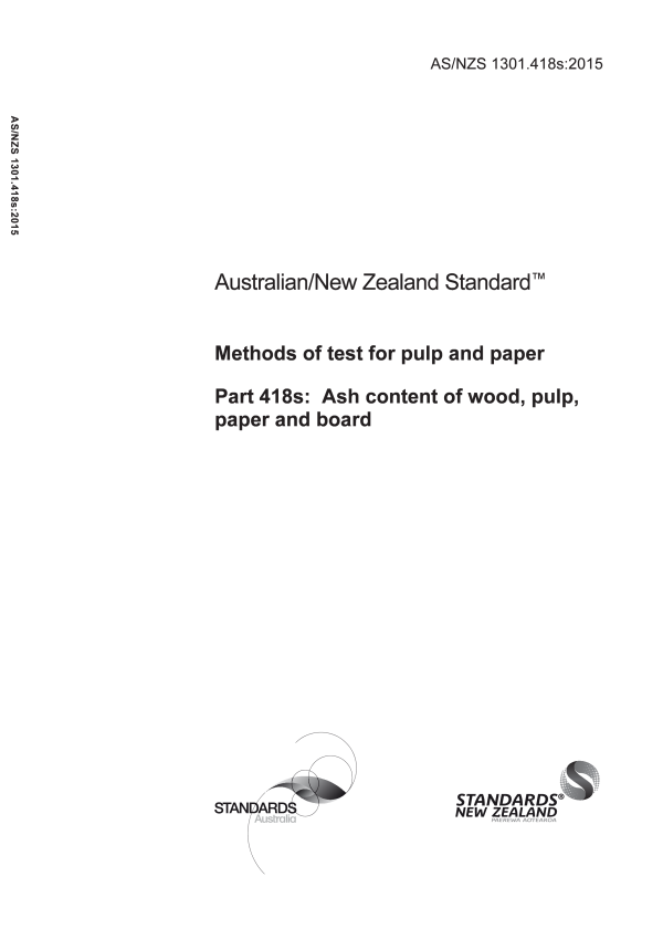 AS/NZS 1301.418S:2015 AS/NZS 1301.418S:2015