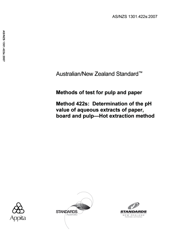 AS/NZS 1301.422S:2007 AS/NZS 1301.422S:2007
