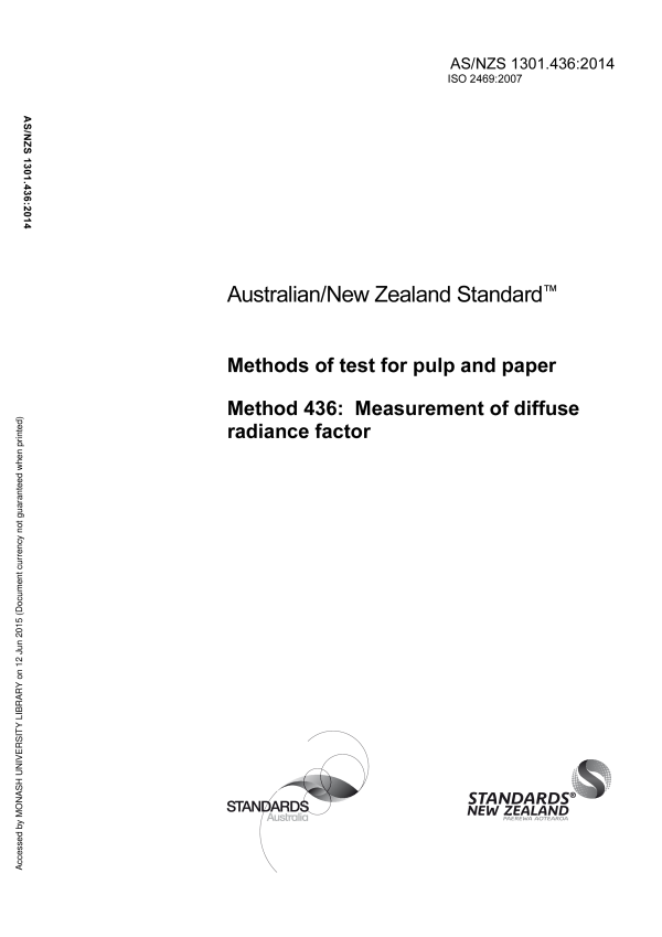 AS/NZS 1301.436:2014 AS/NZS 1301.436:2014