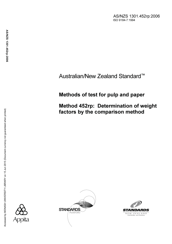 AS/NZS 1301.452RP:2006