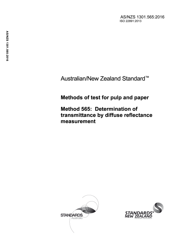 AS/NZS 1301.565:2016 AS/NZS 1301.565:2016