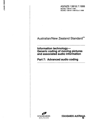 AS/NZS 13818.7:1999