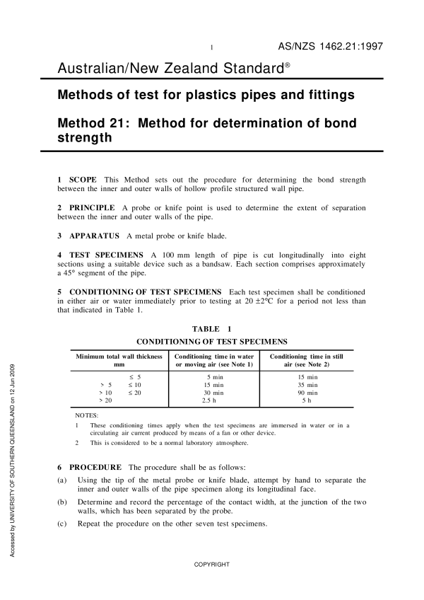 AS/NZS 1462.21:1997 AS/NZS 1462.21:1997