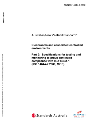 AS/NZS 14644.2:2002