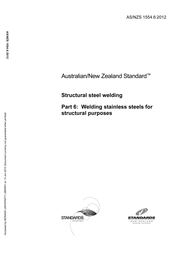 AS/NZS 1554.6:2012 AS/NZS 1554.6:2012