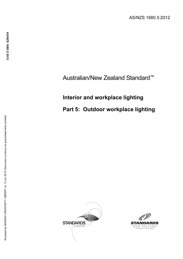 AS/NZS 1680.5:2012 AS/NZS 1680.5:2012