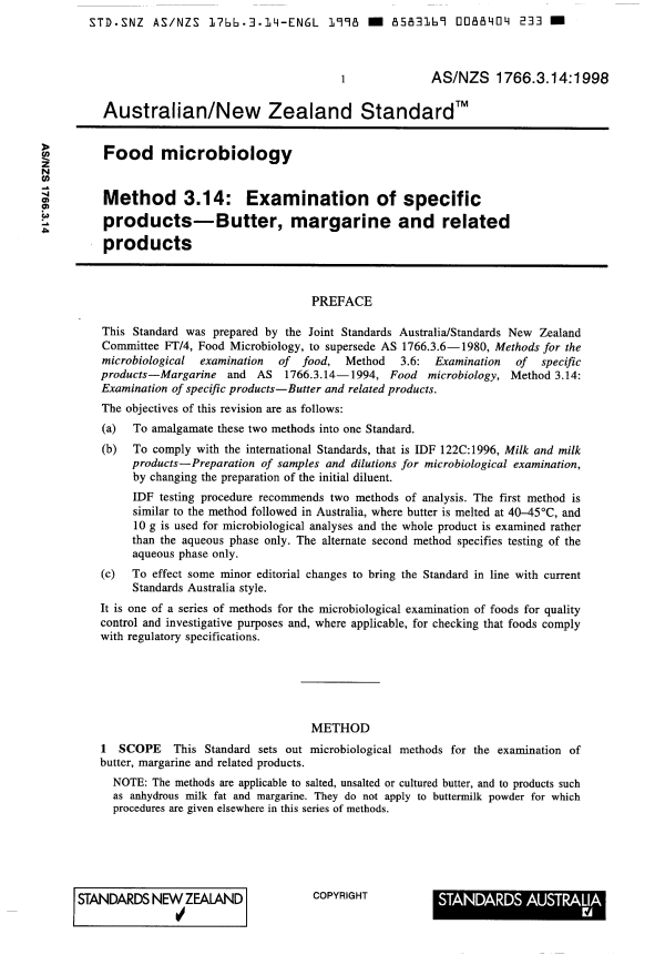 AS/NZS 1766.3.14:1998 AS/NZS 1766.3.14:1998