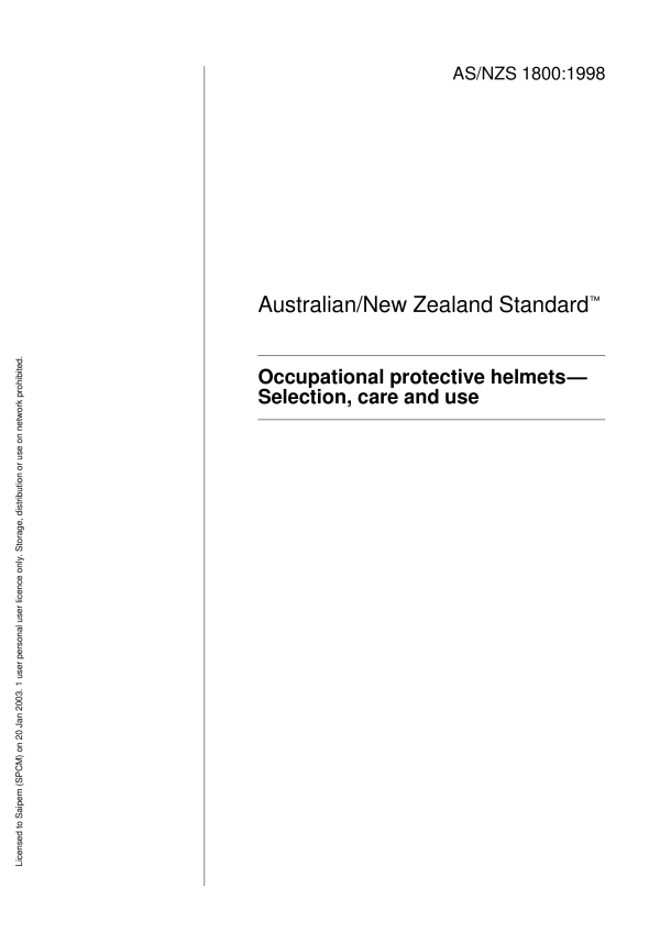 AS/NZS 1800:1998