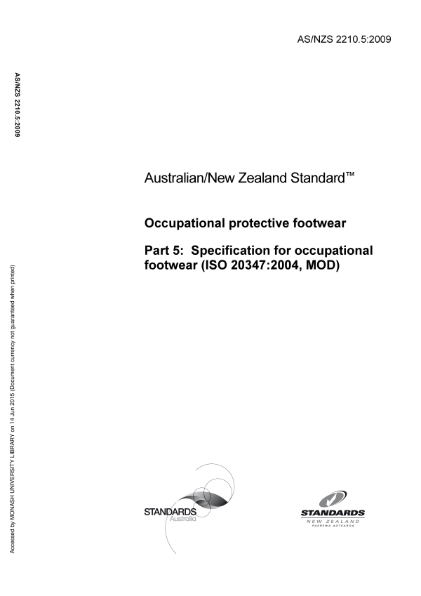 AS/NZS 2210.5:2009