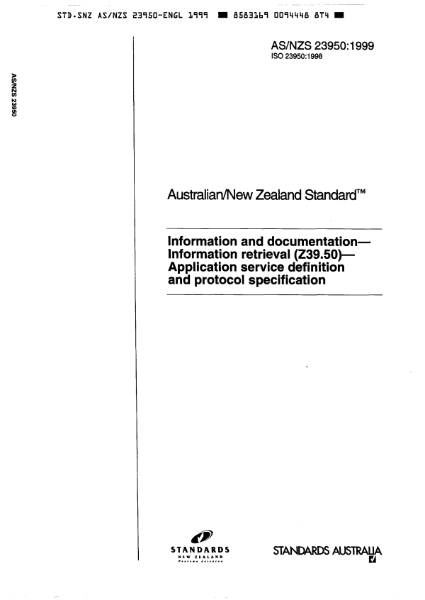 AS/NZS 23950:1999