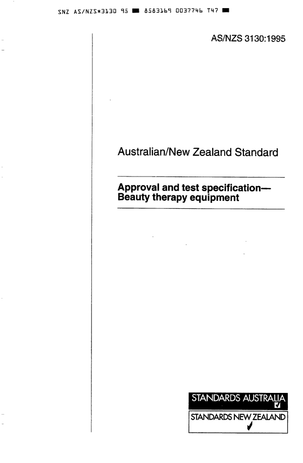 AS/NZS 3130:1995 AS/NZS 3130:1995