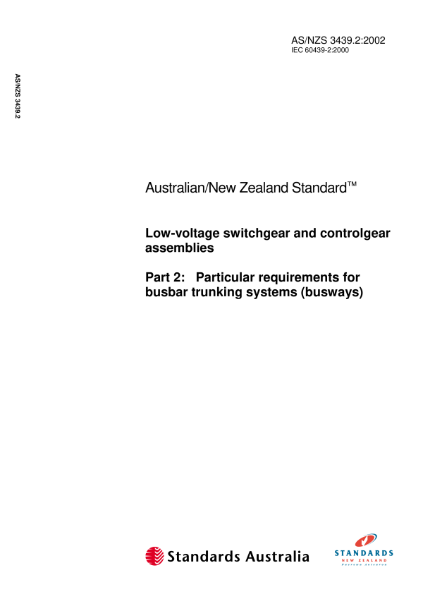 AS/NZS 3439.2:2002 AS/NZS 3439.2:2002