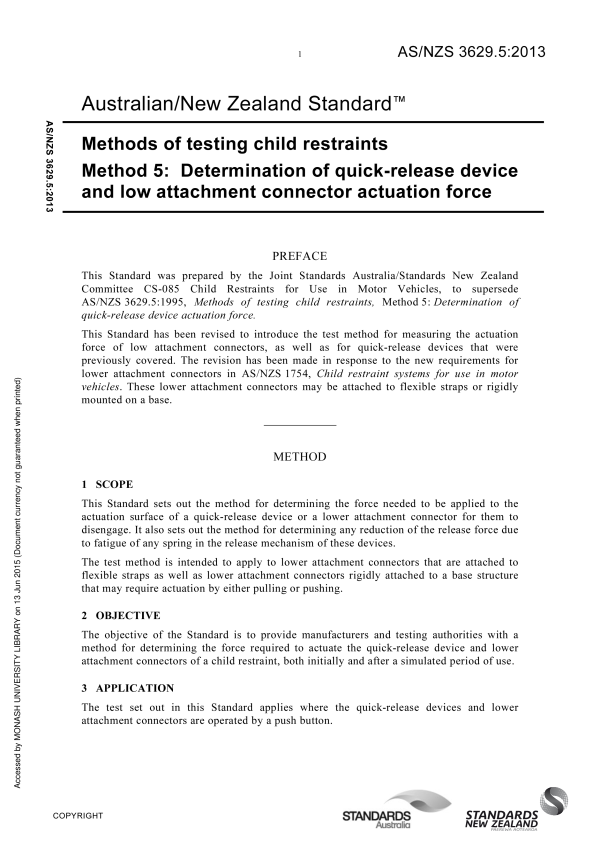 AS/NZS 3629.5:2013 AS/NZS 3629.5:2013
