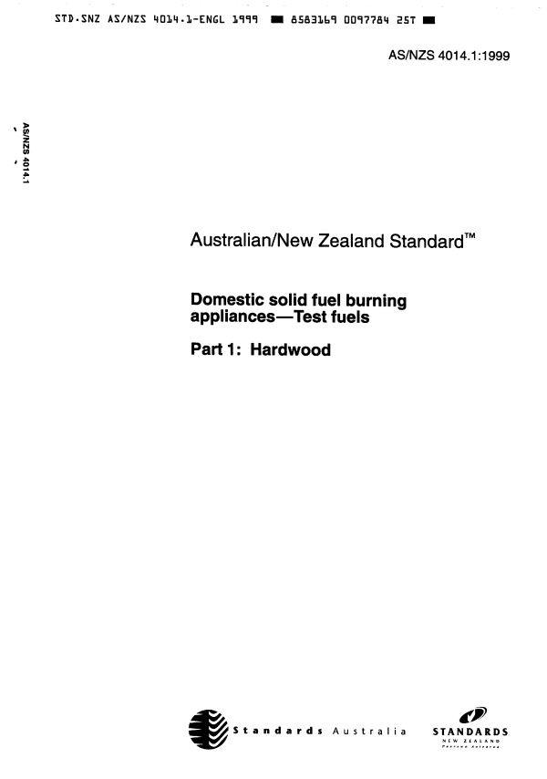 AS/NZS 4014.1:1999 AS/NZS 4014.1:1999