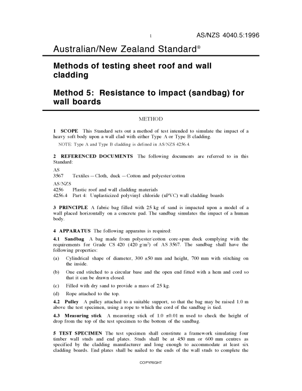AS/NZS 4040.5:1996