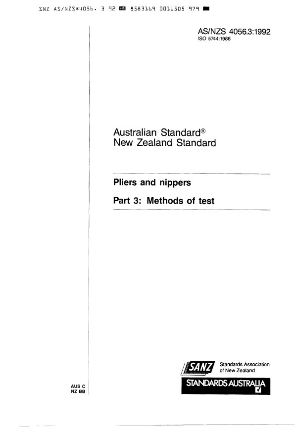 AS/NZS 4056.3:1992 AS/NZS 4056.3:1992