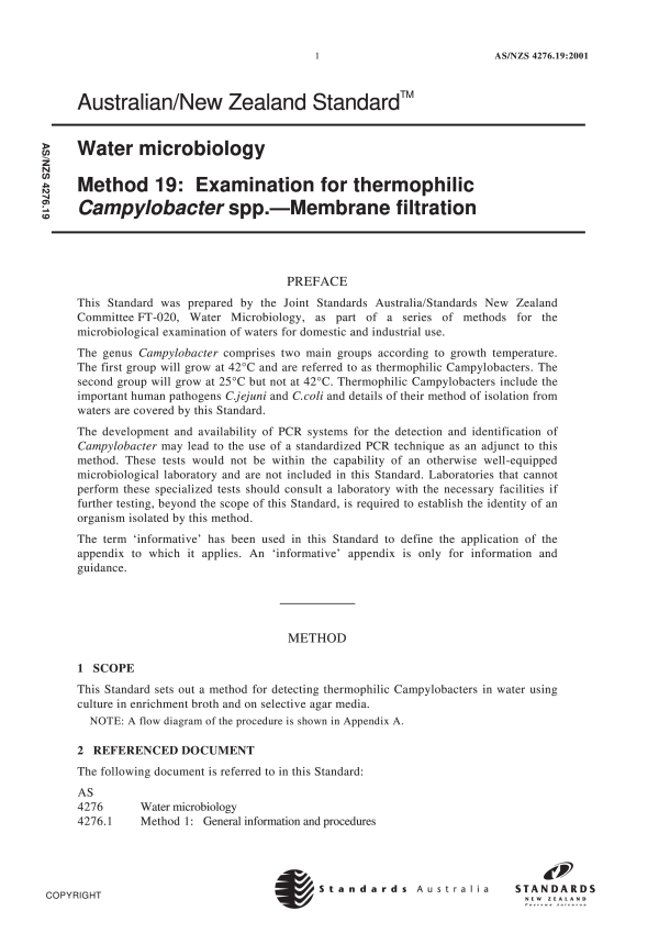 AS/NZS 4276.19:2001 AS/NZS 4276.19:2001