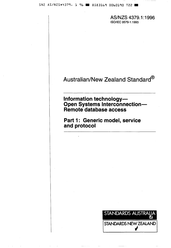 AS/NZS 4379.1:1996