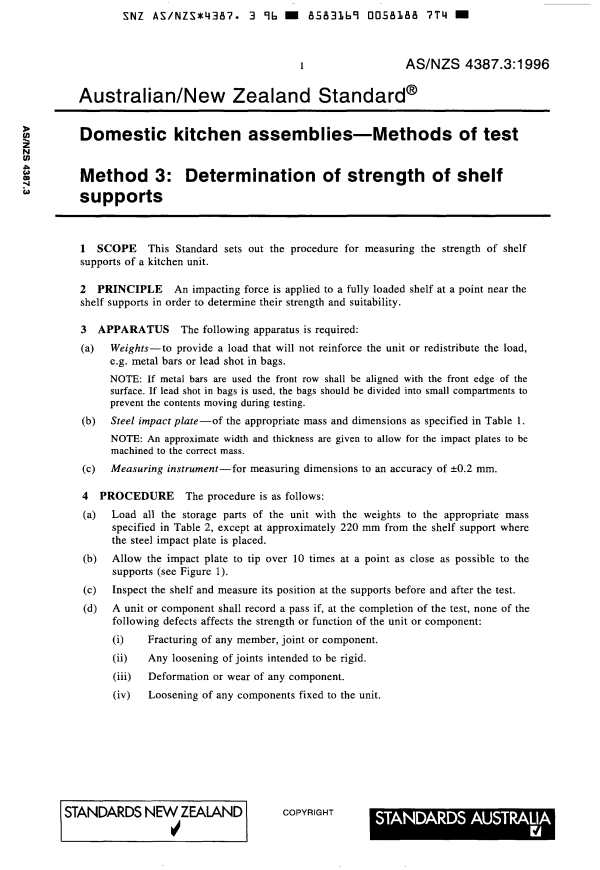 AS/NZS 4387.3:1996 AS/NZS 4387.3:1996