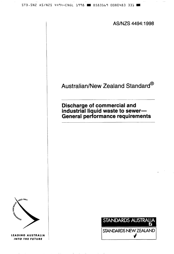 AS/NZS 4494:1998 AS/NZS 4494:1998