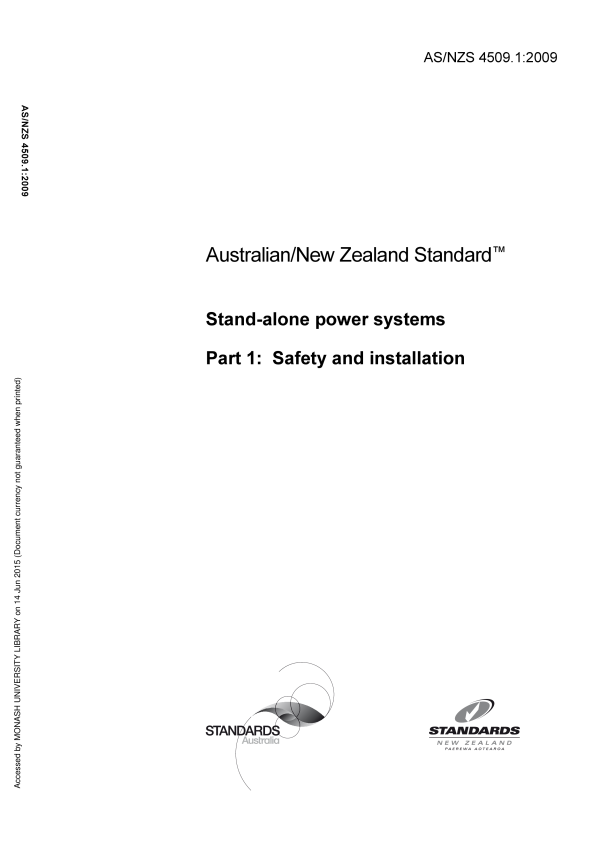 AS/NZS 4509.1:2009