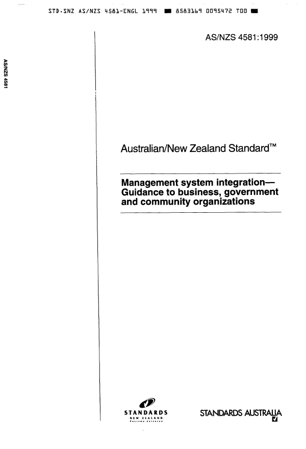 AS/NZS 4581:1999 AS/NZS 4581:1999