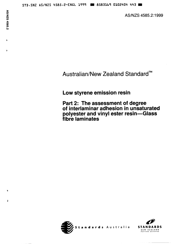 AS/NZS 4585.2:1999