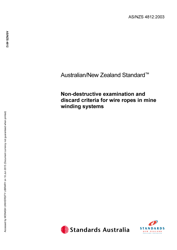 AS/NZS 4812:2003 AS/NZS 4812:2003