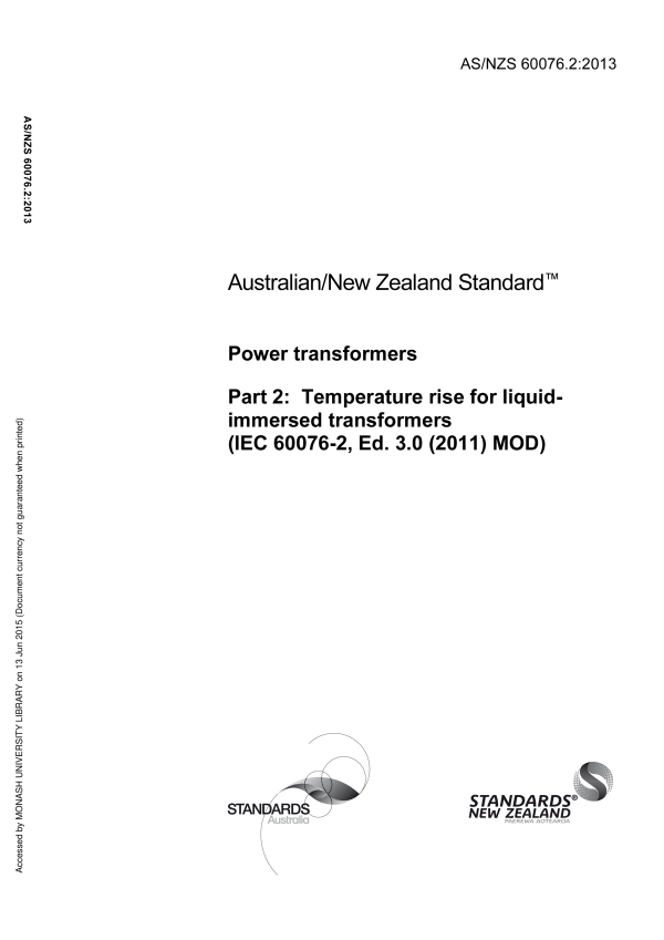 AS/NZS 60076.2:2013