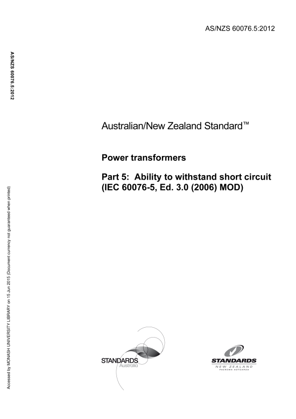 AS/NZS 60076.5:2012