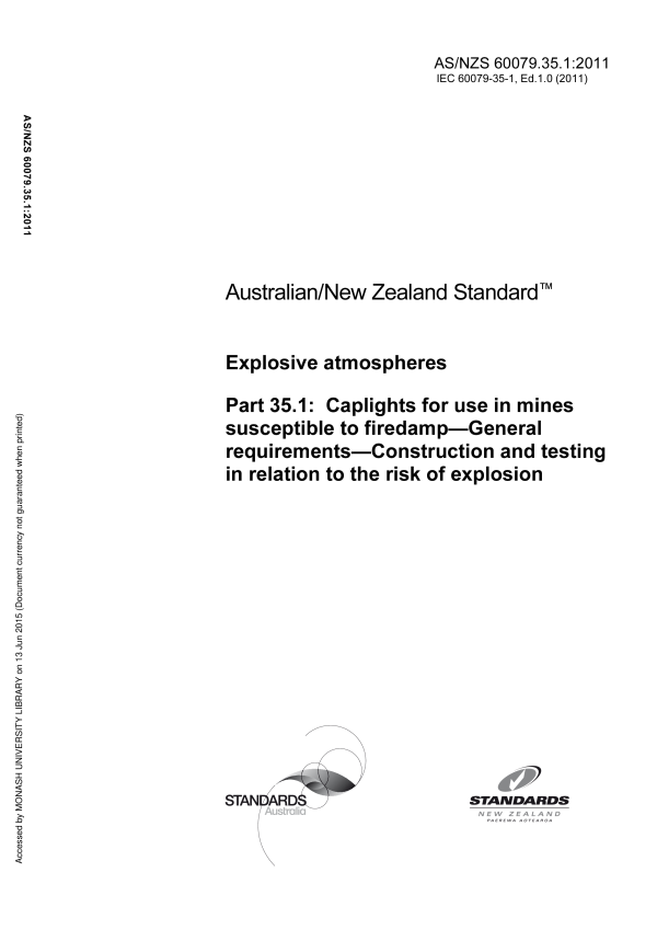 AS/NZS 60079.35.1:2011