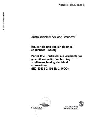 AS/NZS 60335.2.102:2018