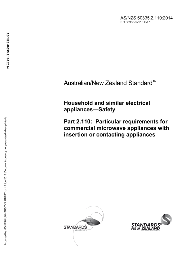 AS/NZS 60335.2.110:2014