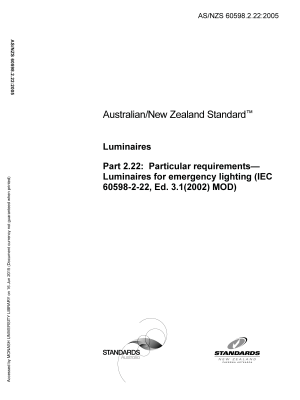 AS/NZS 60598.2.22:2005